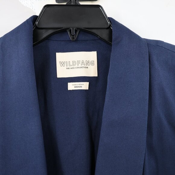 Wildfang blazer Women medium The Ace Tux Blazer navy blue one button shawl lapel - Picture 3 of 13